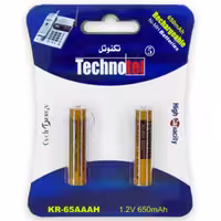 باتری نیم قلم شارژی 1.2 ولت 650 میلی آمپر تکنوتل Technotel