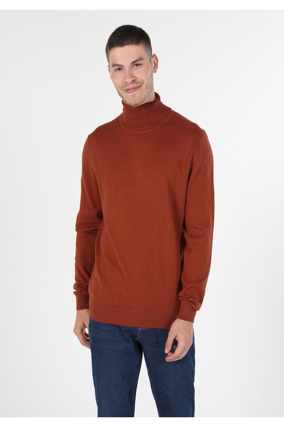 پلیور چند رنگ مردانه قزاق نارنجی Slim Fit Colin’s