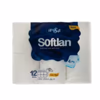 دستمال توالت سافتلن بسته 12 عددی