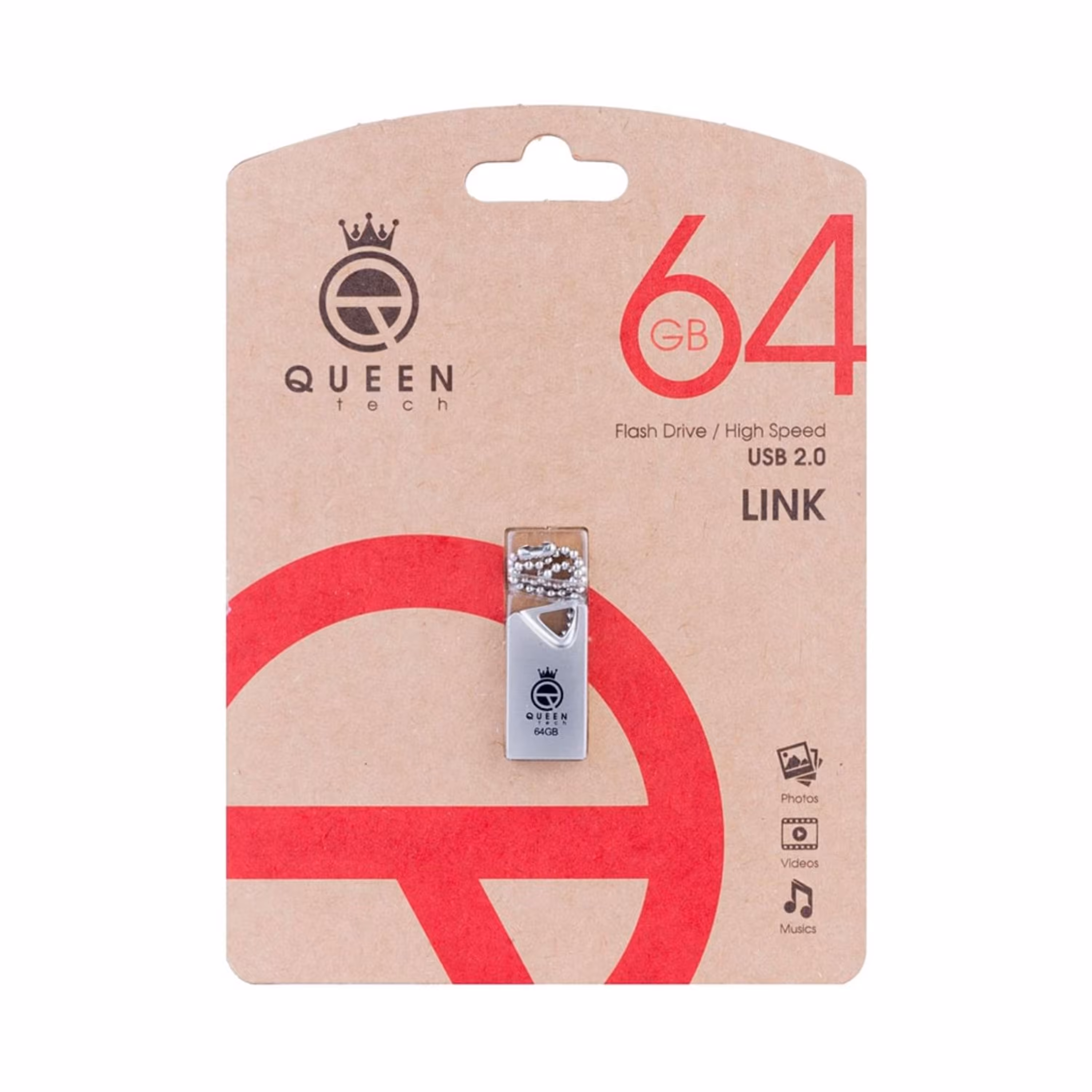 فلش مموری کوئین تک مدل LINK ظرفیت 64 گیگابایت