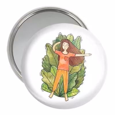 آینه جیبی خندالو مدل دختر کد 5531