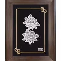 تابلو نقره دو گل رز