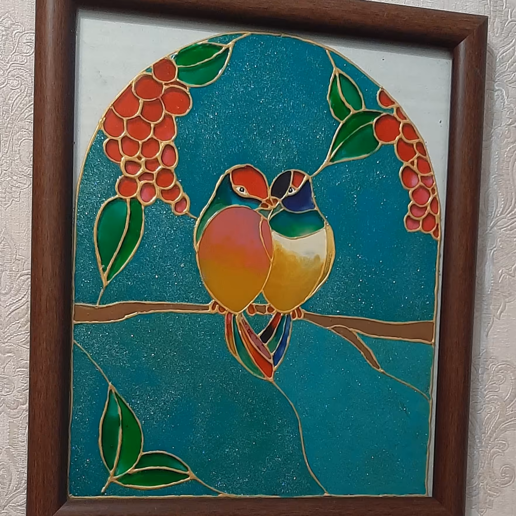 تابلو  مرغ عشق 