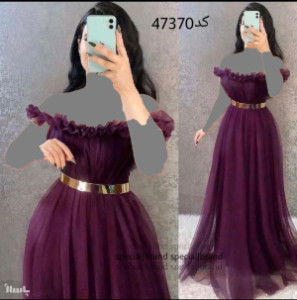 پیراهن مهمانی زنانه تور مدل تکتم