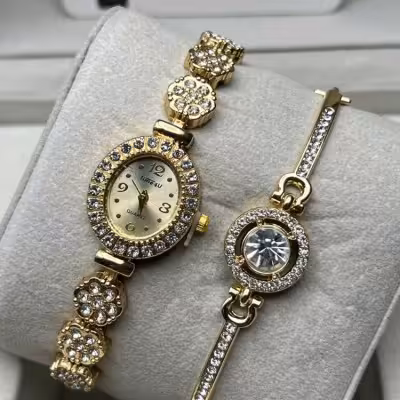 ست زیبا ساعت و دستبند رایگان 32495