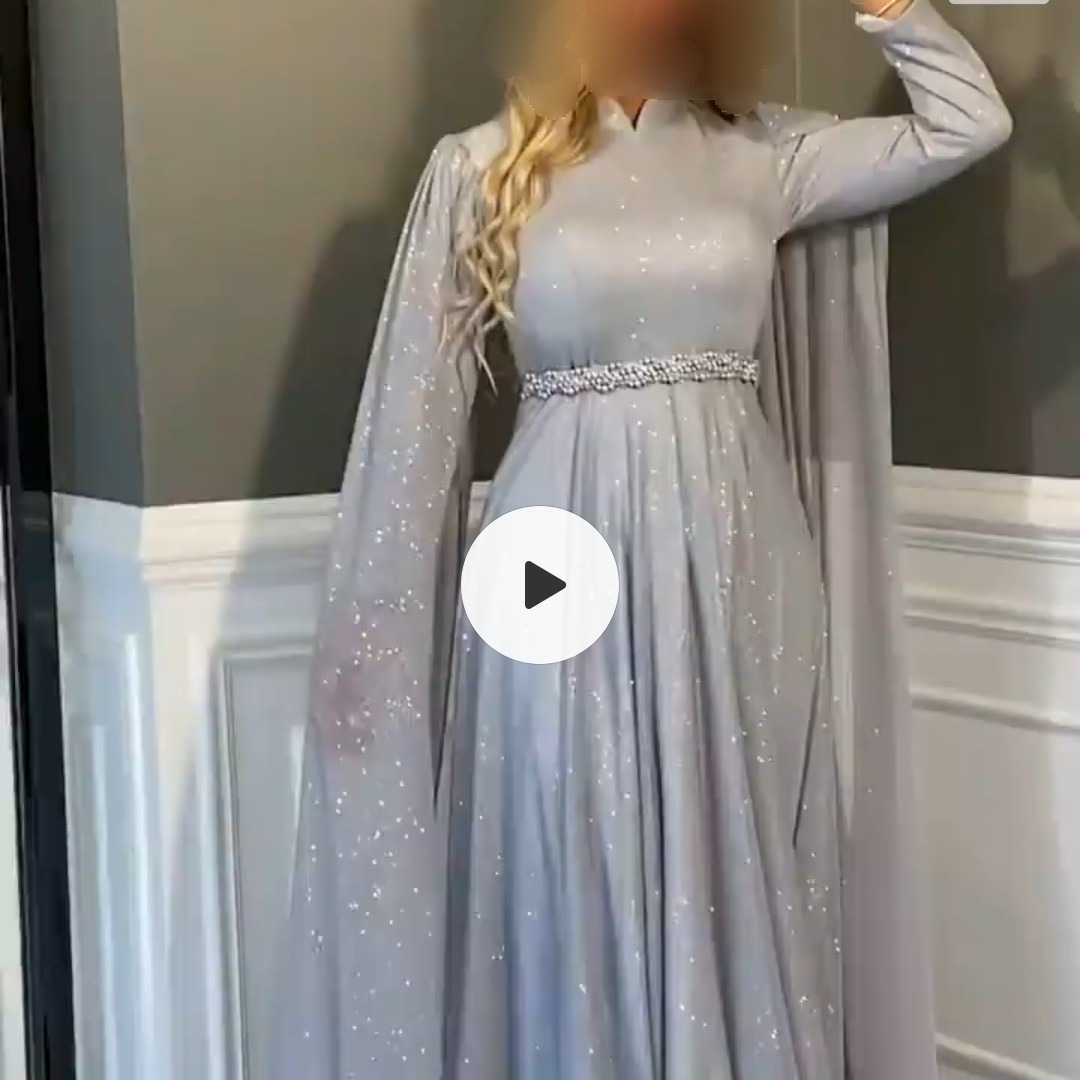 لباس مجلسی ماکسی آستین کلوش. لباس مجلسی حریر خاص مدل سلین. 