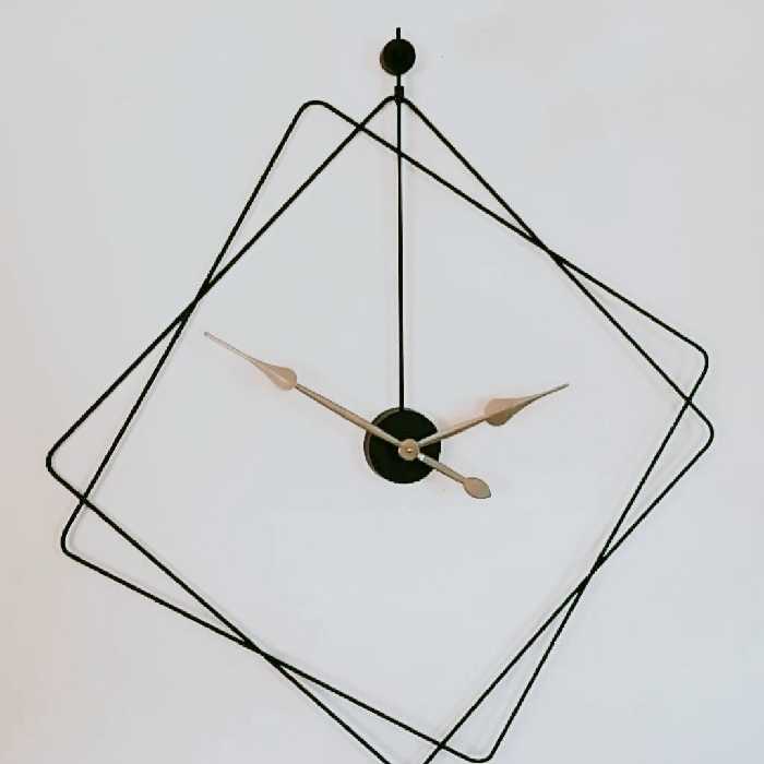 ساعت مدرن دیواری H140 فلزی با رنگ کوره ای استاتیک با سفارش سازی اندازه و رنگ