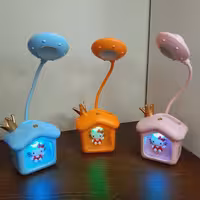 چراغ مطالعه کلبه  کیتی ، قابل تنظیم در 3 حالت نور آفتابی، مهتابی و مطالعه ، بدون نیاز به باتری، دارای سیم شارژ 