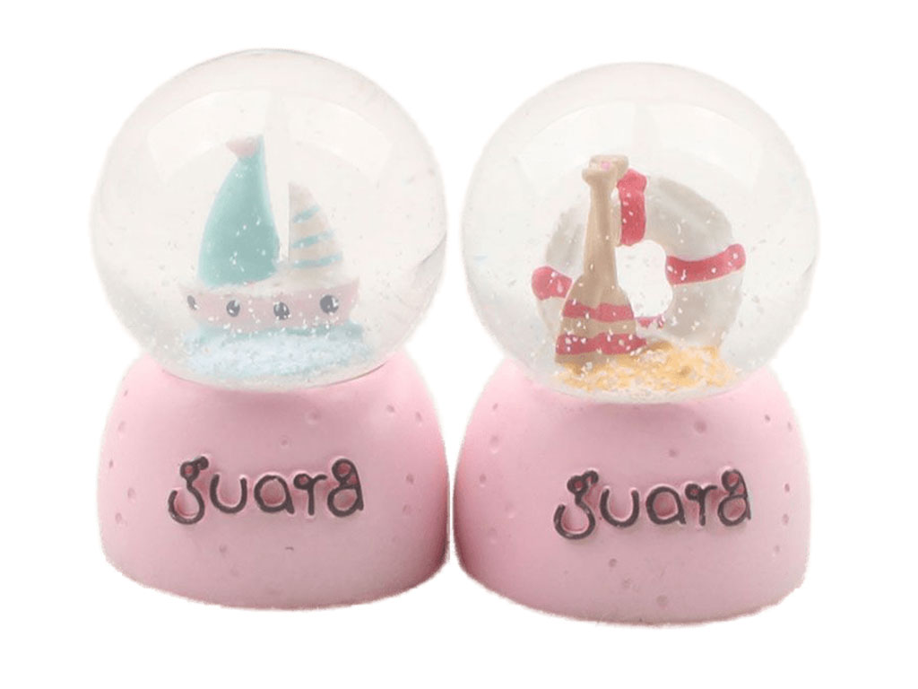 گوی شیشه ای چراغ دار طرح دریایی (سایز کوچک)