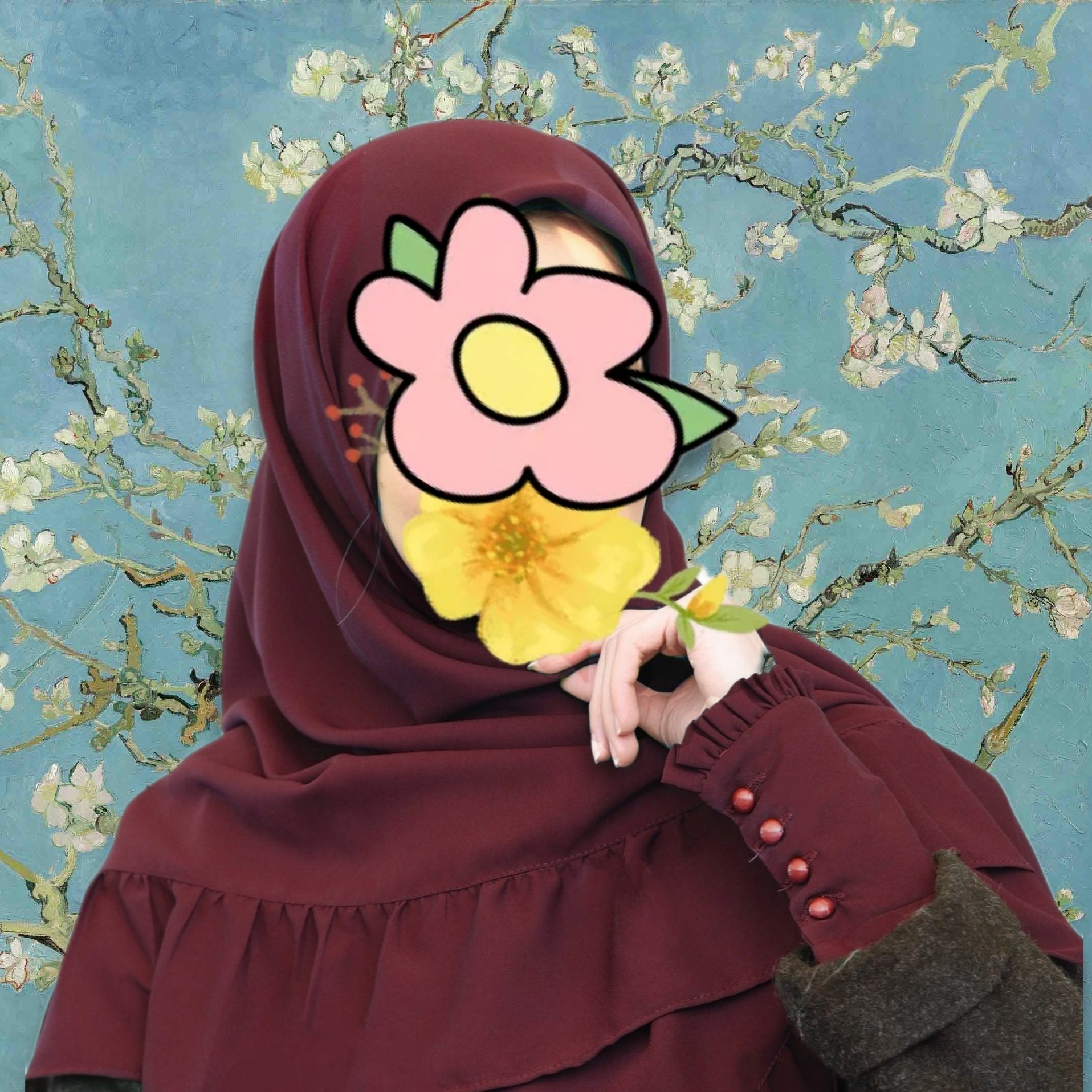 ست روسری و ساق دست پرنسسی جگری