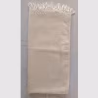 حوله دستباف حمام دو تکه سفید با حاشیه های ساده