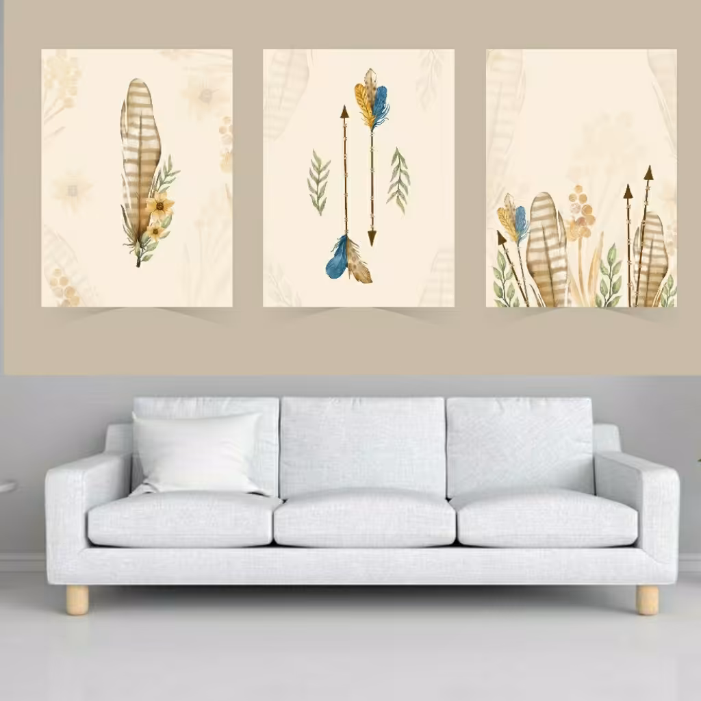 تابلو بوم سه تکه مدل مینیمال art