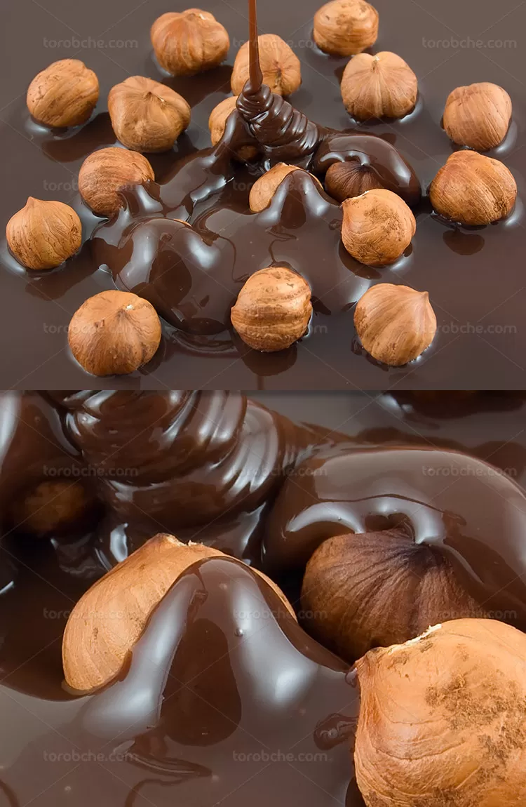 عکس شکلات و فندق | گرافیک با طعم تربچه