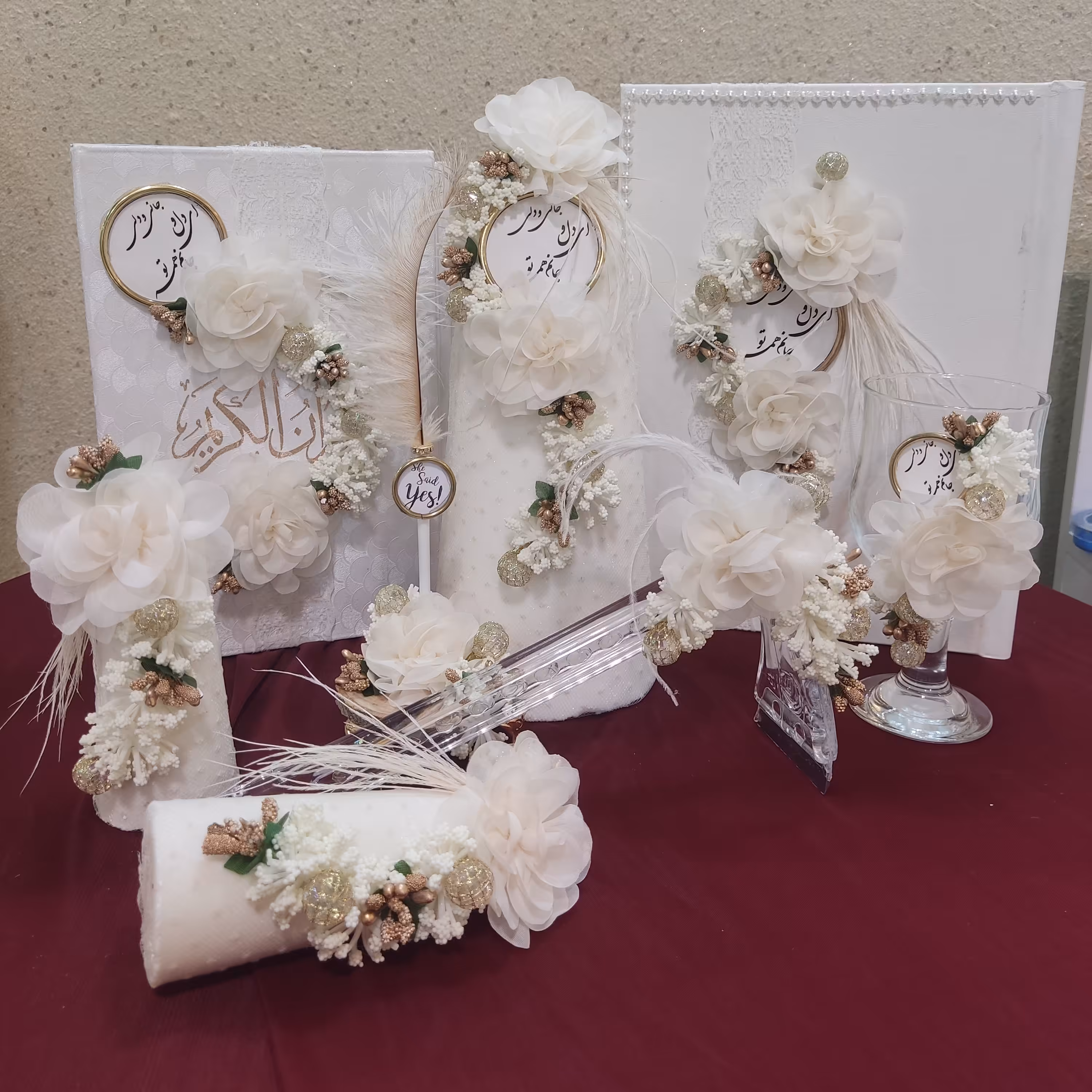 ست کامل لوازم بله برون وعقد