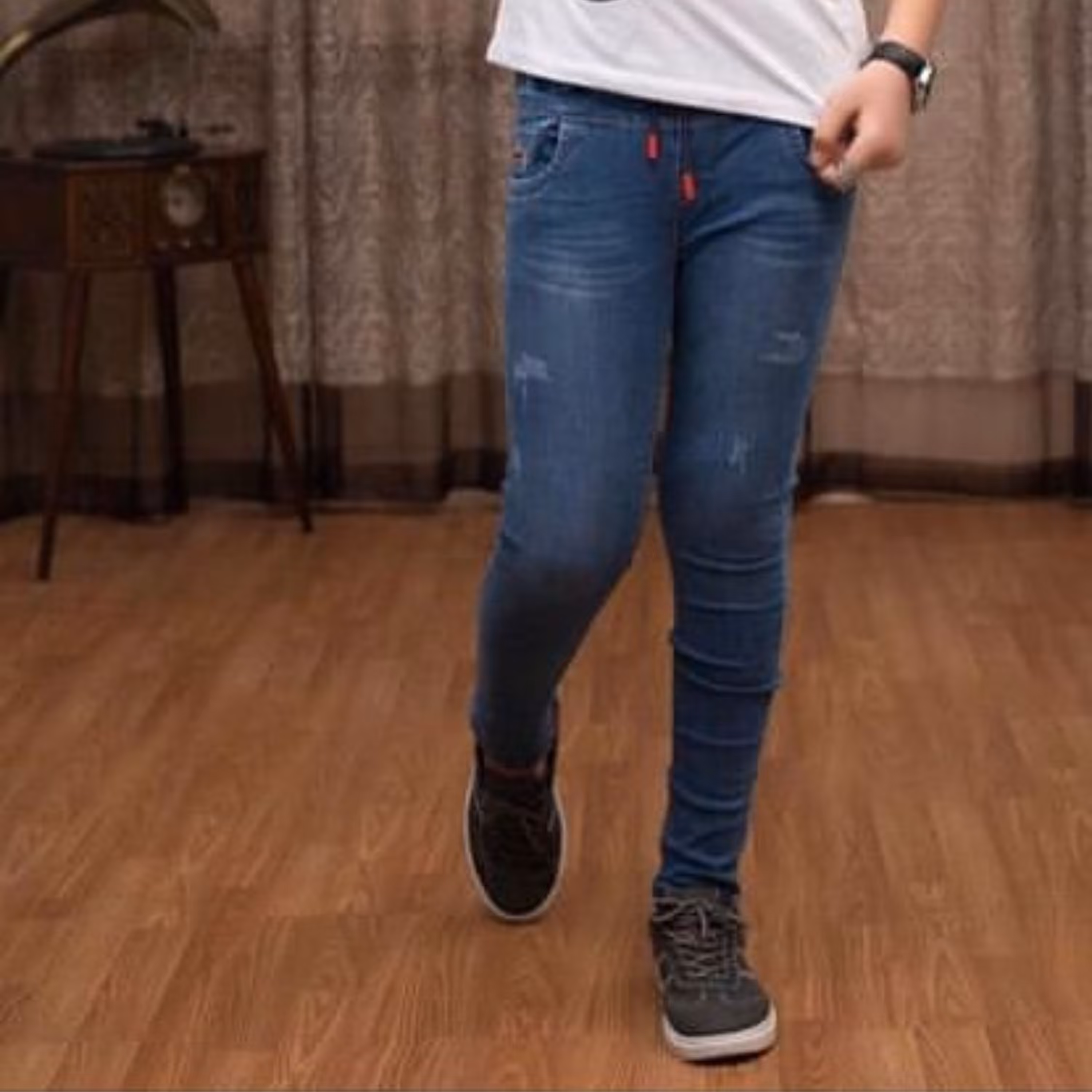 شلوار لی پسرانه کمر کش تنخور عالی