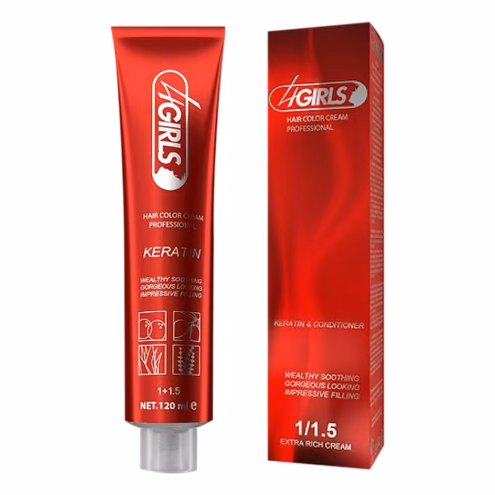 رنگ مو فور گرلز  شماره N1  رنگ مشکی 125 میلی لیتر