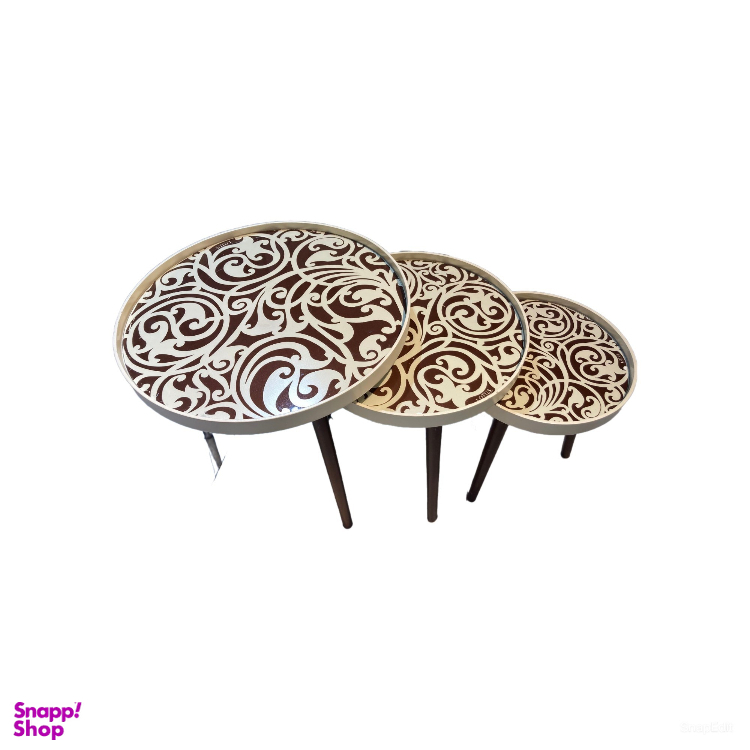 میز عسلی لوتوس مدل 3 تکه کد B100