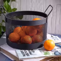 سبد میوه گرد دو دسته آلشن