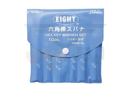 ست آچار آلن کوتاه ایت مدل 11-002 سایز 116 تا 38 اینچ eight