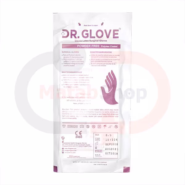 دستکش جراحی بدون پودر دکتر گلاو سایز 8.5