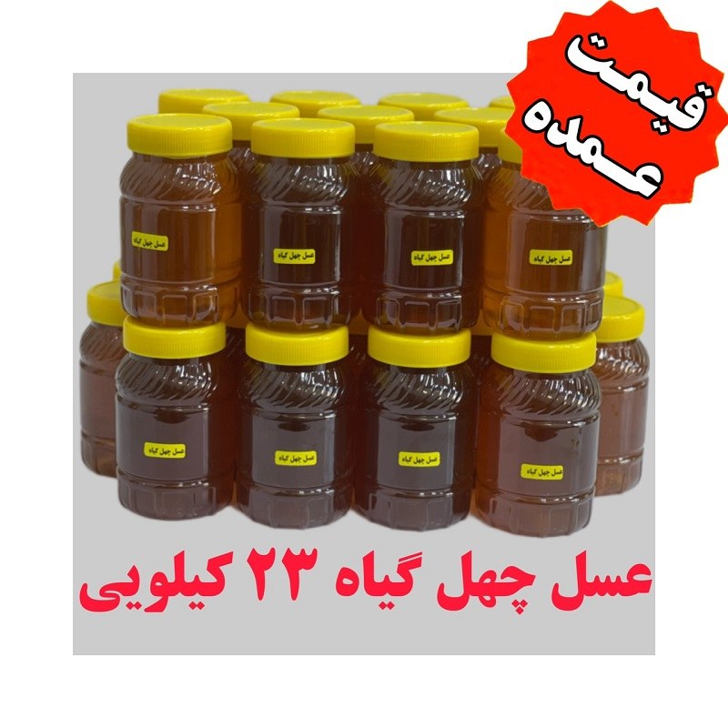 فروش عمده عسل چهل گیاه ( 23 کیلو در ظرف های یک کیلویی)