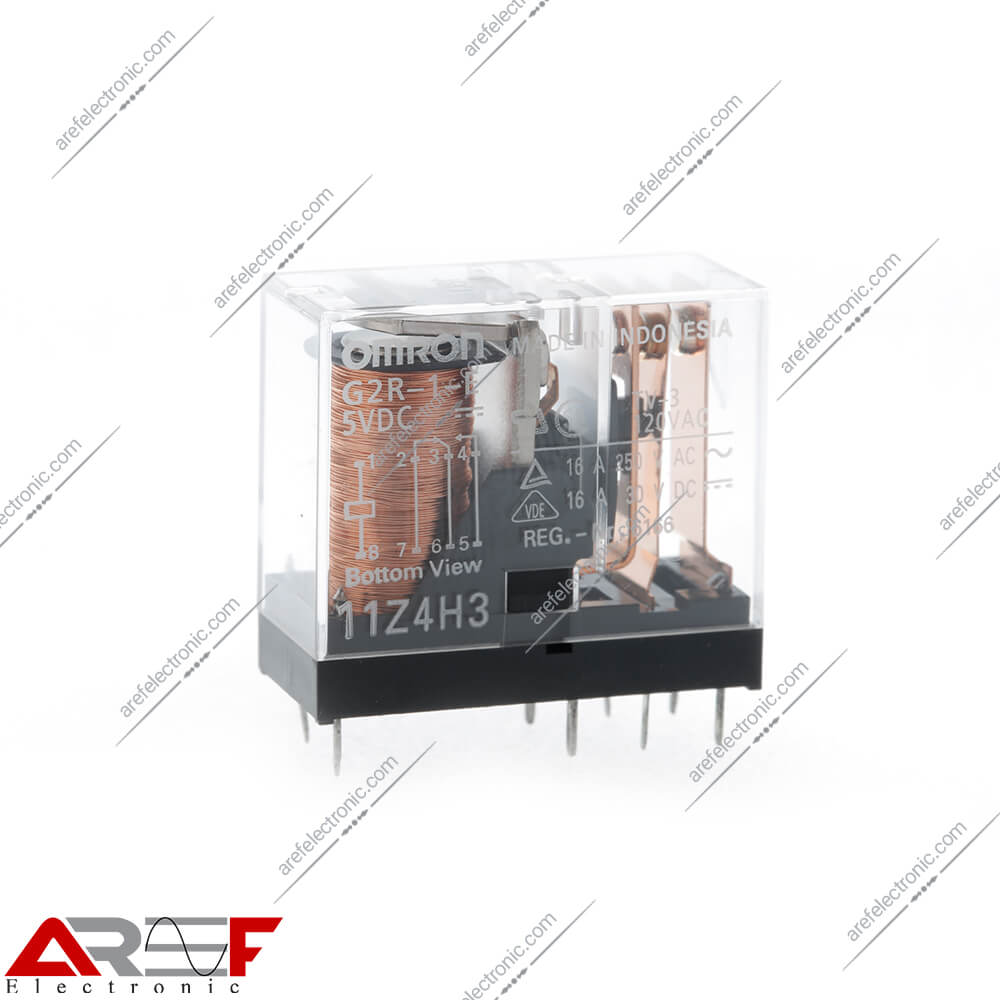 رله امرن مدل G2R-1-E دارای 5 ولت 16 آمپر 8 پین - فروشگاه عارف الکترونیک
