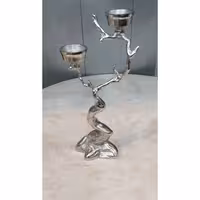 شمعدان 2تایی درختی نقره ومات و طلایی الومینیوم تضمینی بدون تغیر رنگ