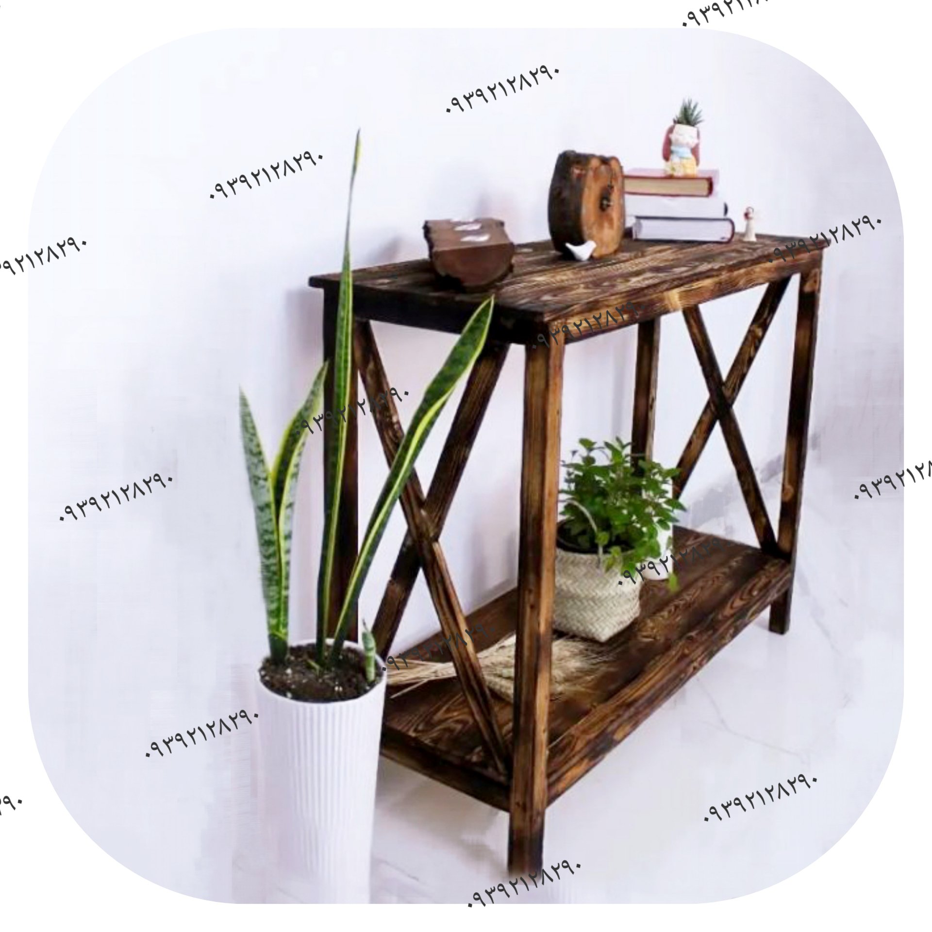 کنسول چوبی میز کنسول تمام چوب روسی آینه کنسول روستیک میز کنسول اسپرت