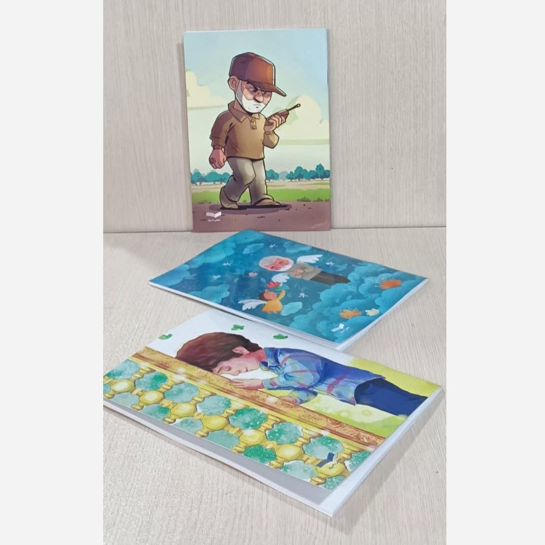 دفتر نقاشی 30 برگ  - با طرح های ایرانی اسلامی