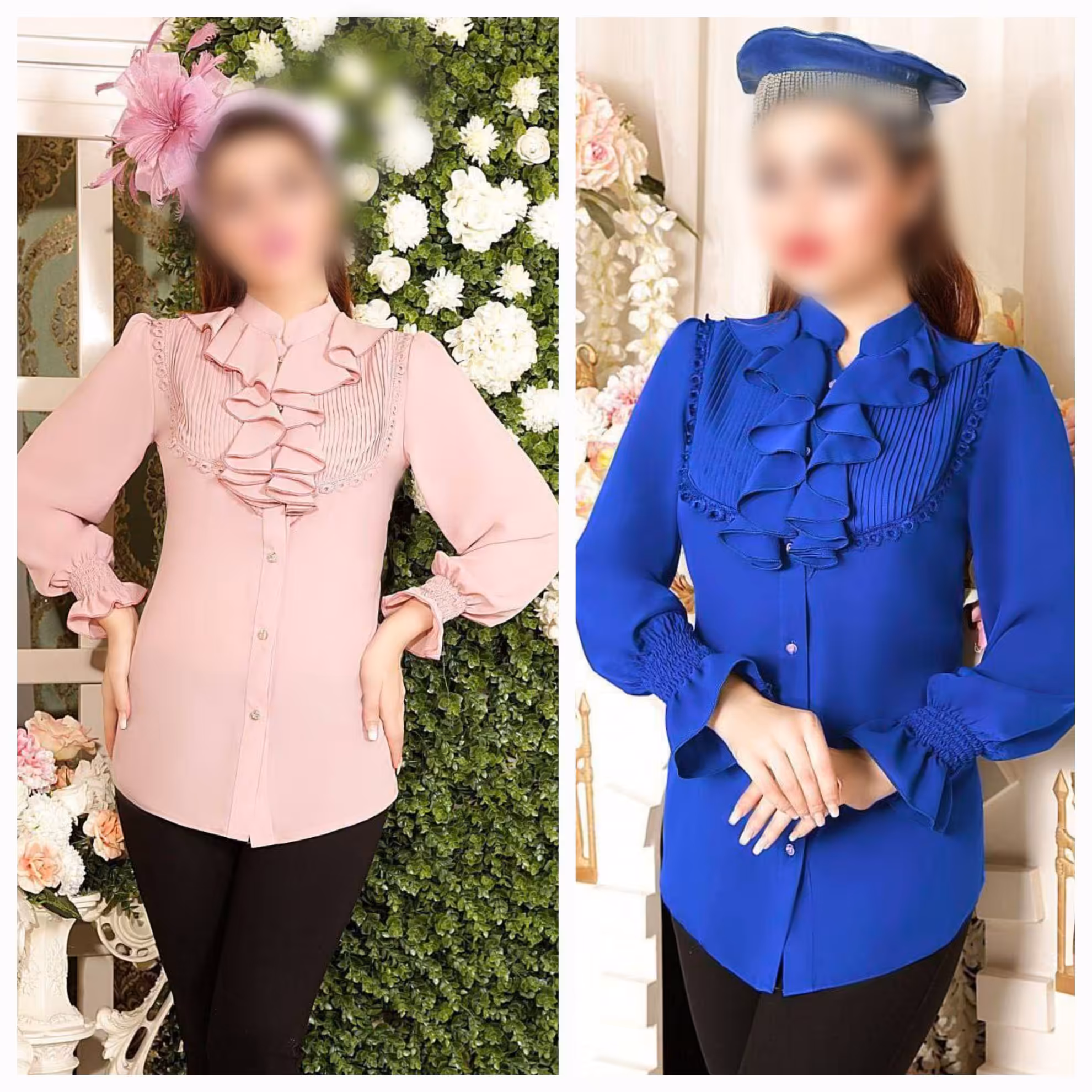 شومیز مجلسی ملکه (40 تا 52)جنس کرپ حریر - شومیز محرمی - شومیز دخترانه- بلوز دخترانه- شومیز مجلسی-بلوز مجلسی- شومیز زنانه