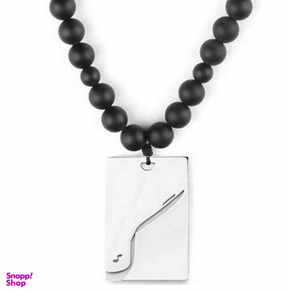 گردنبند نقره ترمه مدل حرف گ