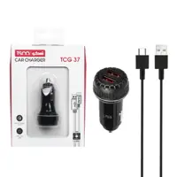 شارژر فندکی 30وات فست شارژ دو پورت تسکو مدل TCG 37 به همراه کابل شارژ USB-C