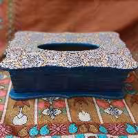 جعبه دستمال و سطل چوبی