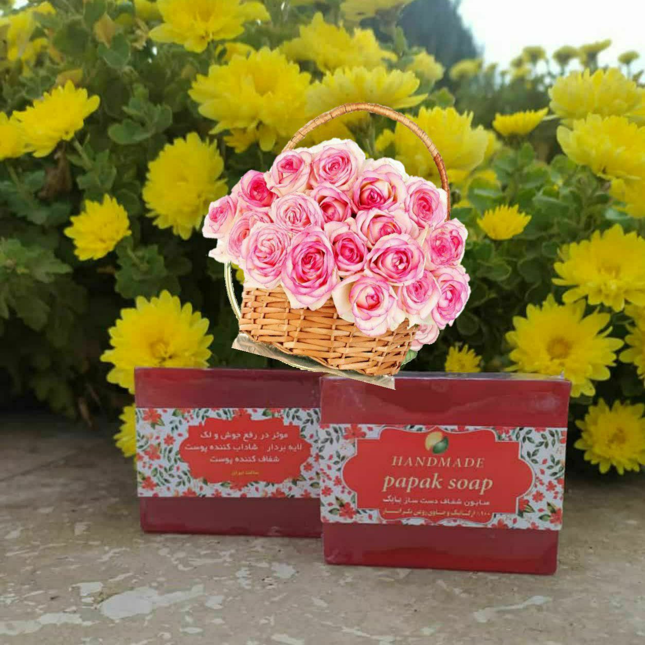 صابون گلیسیرینه انار روشن کننده، بهبود جوش و لک ،ترمیم جای جوش