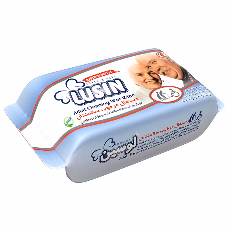 دستمال مرطوب لوسین | خرید + قیمت دستمال مرطوب سالمندان لوسین ۹۰ عددی
