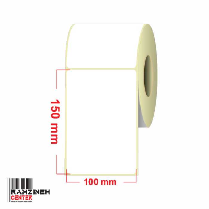 لیبل کاغذی سایز 150*100 میلیمتر