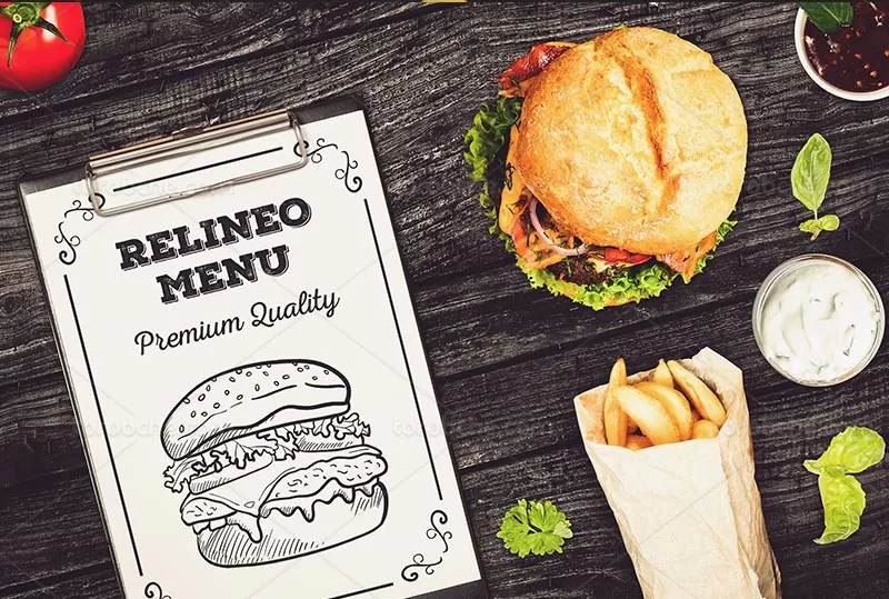 طرح موکاپ منوی رستوران | گرافیک با طعم تربچه