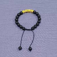 دستبند انیکس مشکی مردانه وزنانه قابل تنظیم با بندآسانسوری