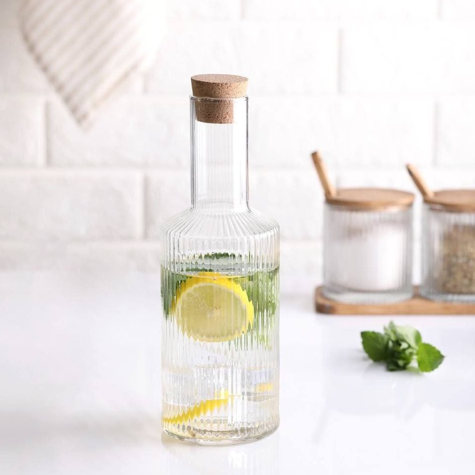 بطری شیشه ای درب چوب پنبه
