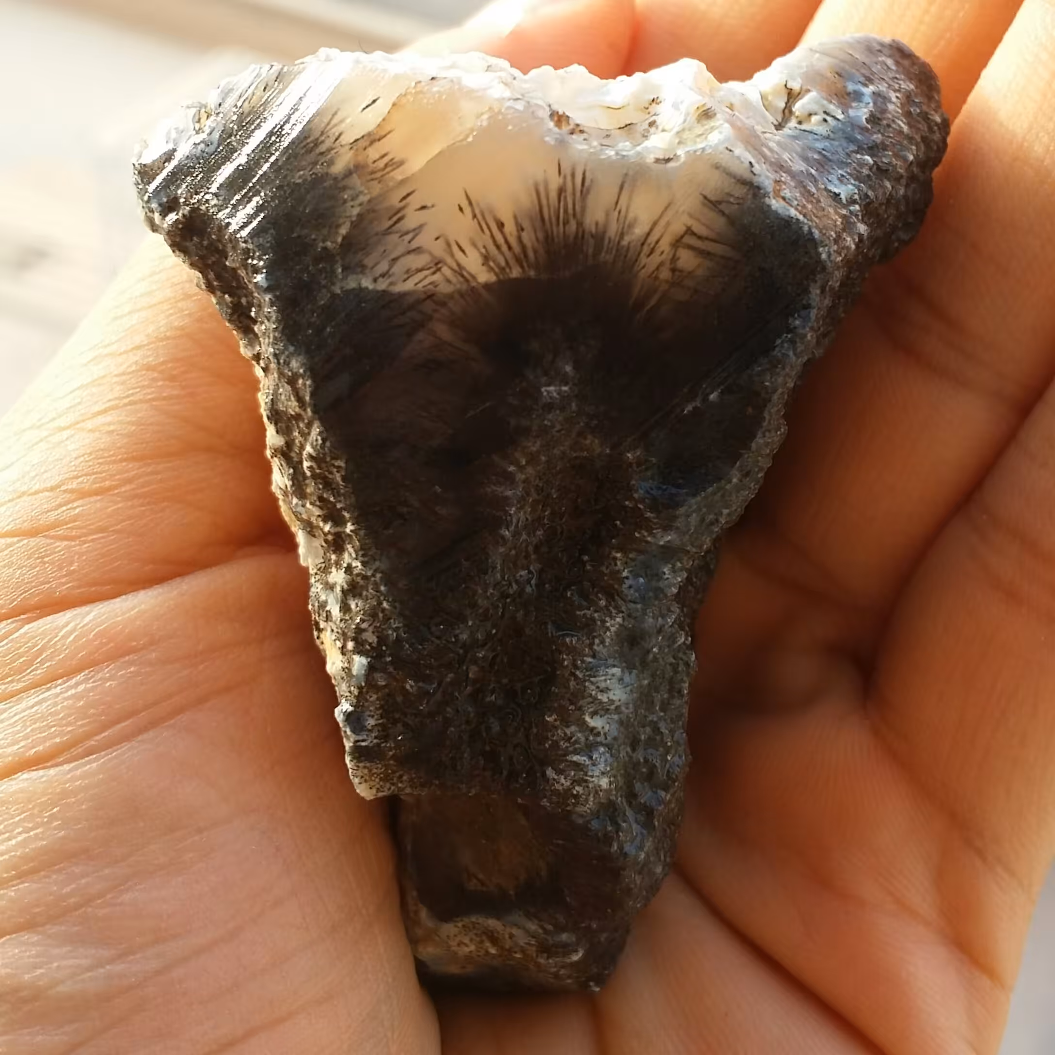 سنگ راف عقیق مویی رتایل مشکی بینظیر کاملا طبیعی
با قابلیت ساخت چند نگین محشرر
نمونه ای خاص تصویر از دو طرف نمونه