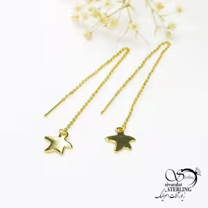 گوشواره بخیه طرح ستاره