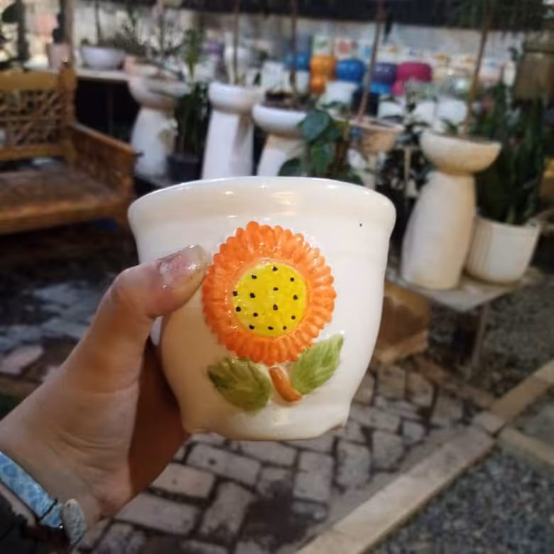 گلدان مدل گل آفتابگردان سایز کوچیک 