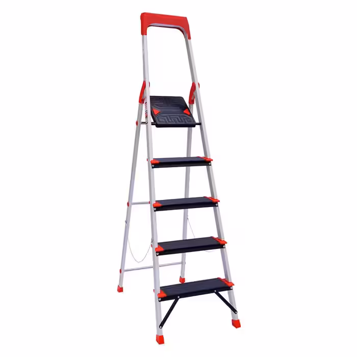 نردبان 5پله کلاسیک آلومینیومی آلوم پارس پله  (پس کرایه)