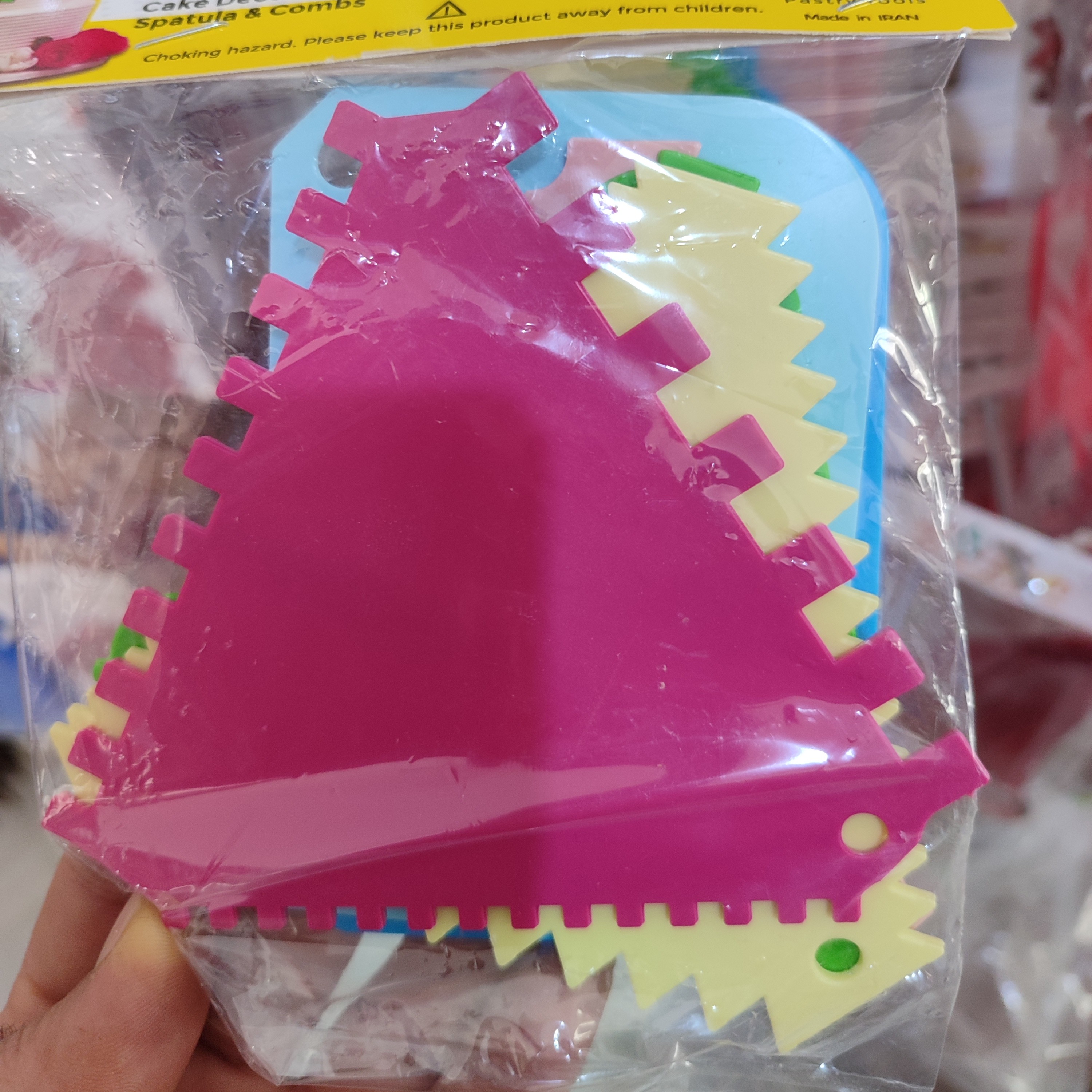 شانه طرح دار قنادی پک 6 عددی 