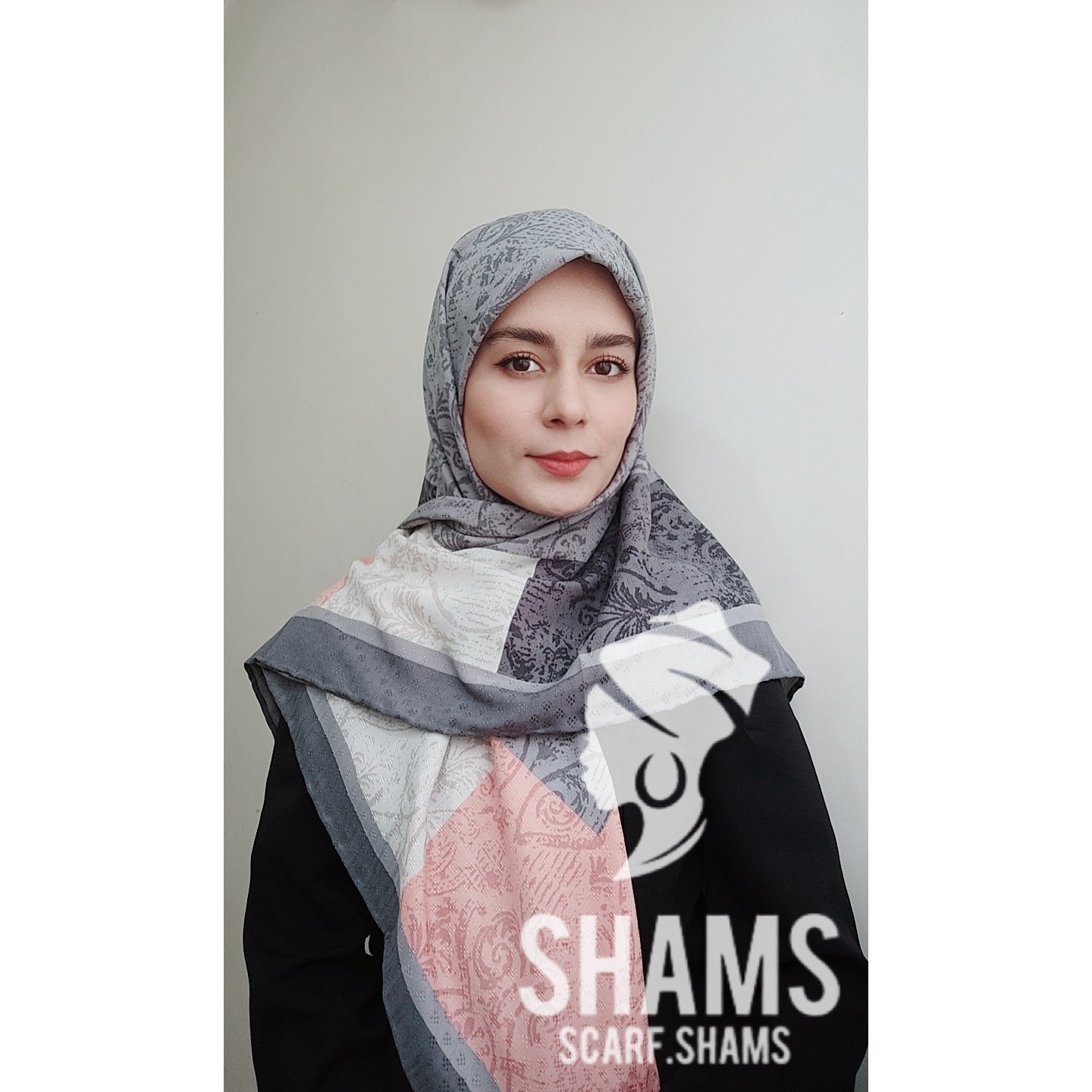 روسری نخی قیمت مناسب دور دست دوز طوسی قواره 120 ایستایی عالی قواره متوسط ارسال رایگان
