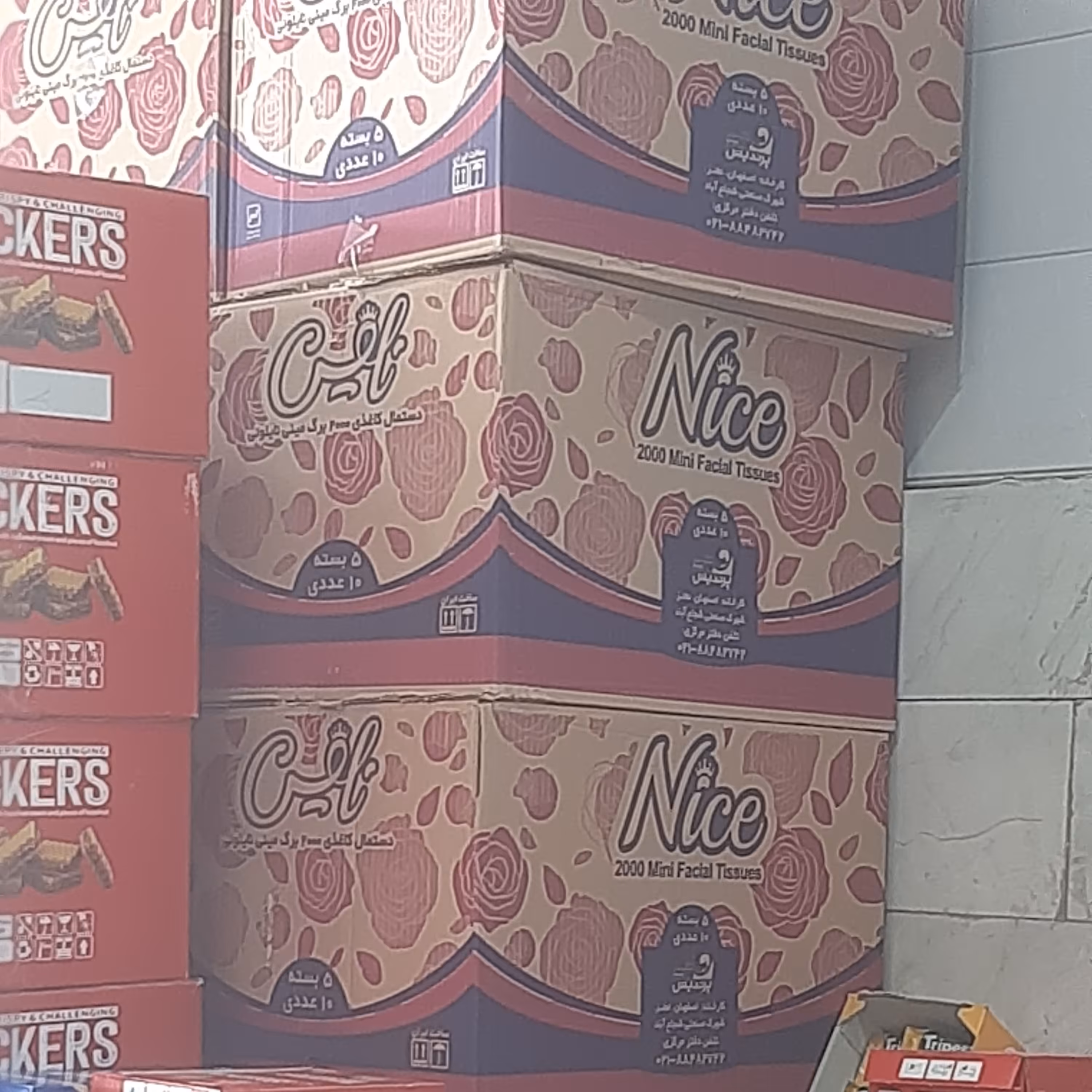 دستمال کاغذی اقتصادی 200 برگ نایس 5 بسته 10 عدد مجموع 500 بسته دستمال کاغذی اقتصادی به صرفه و قیمت بسیار 