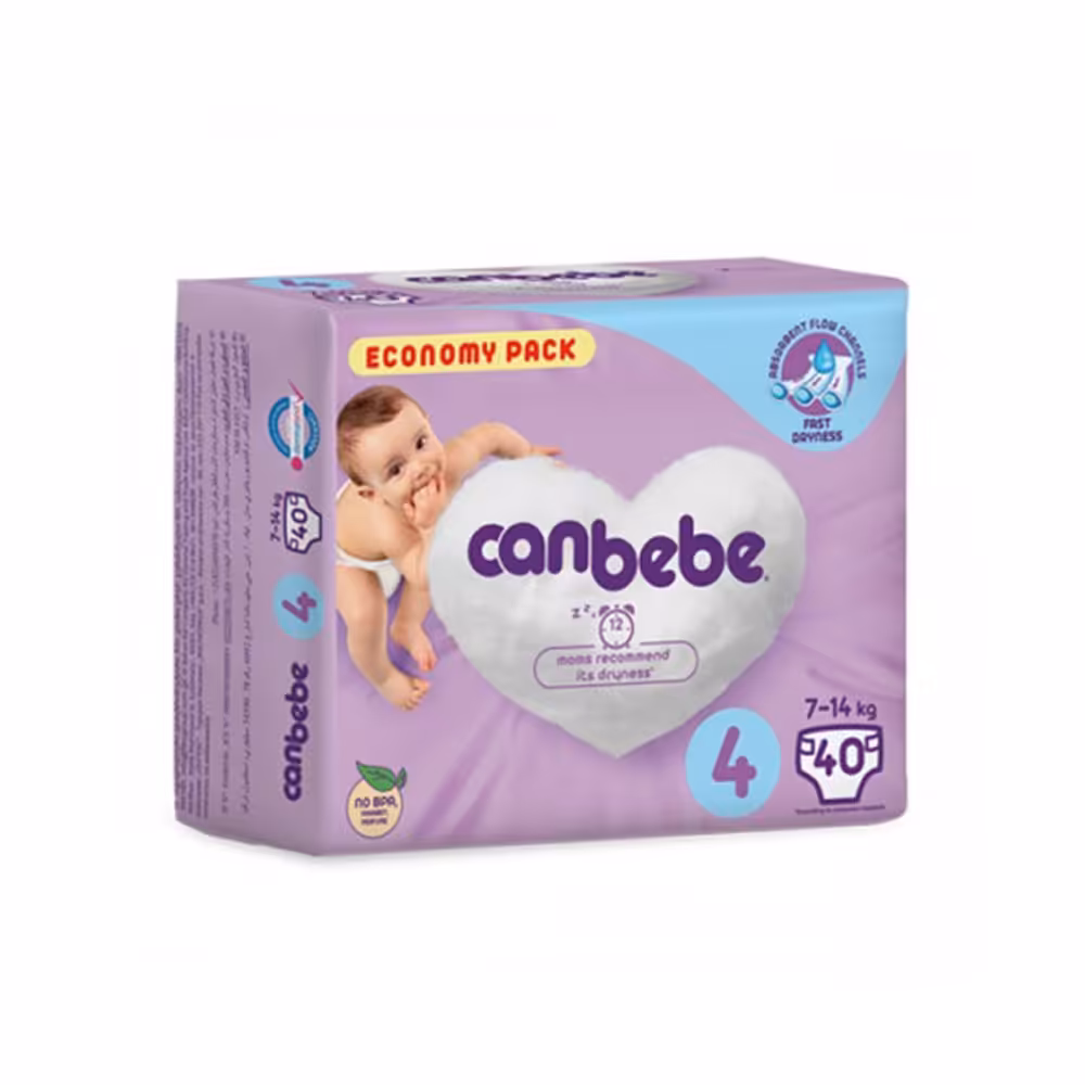 پوشک بچه جان به به Canbebe سایز 4 بسته 40 عددی