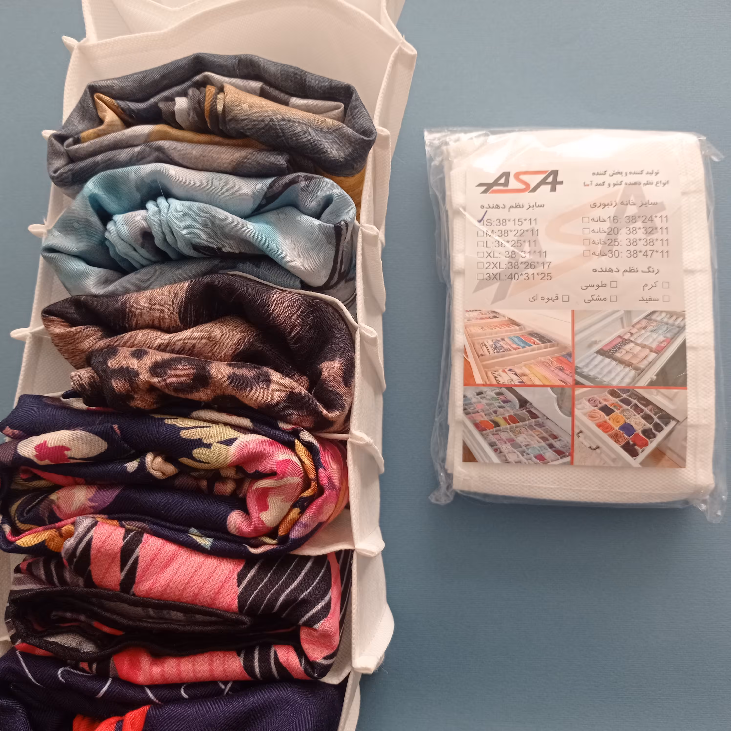 نظم دهنده سایز 2 برای روسری جوراب لباس زیر  و ...