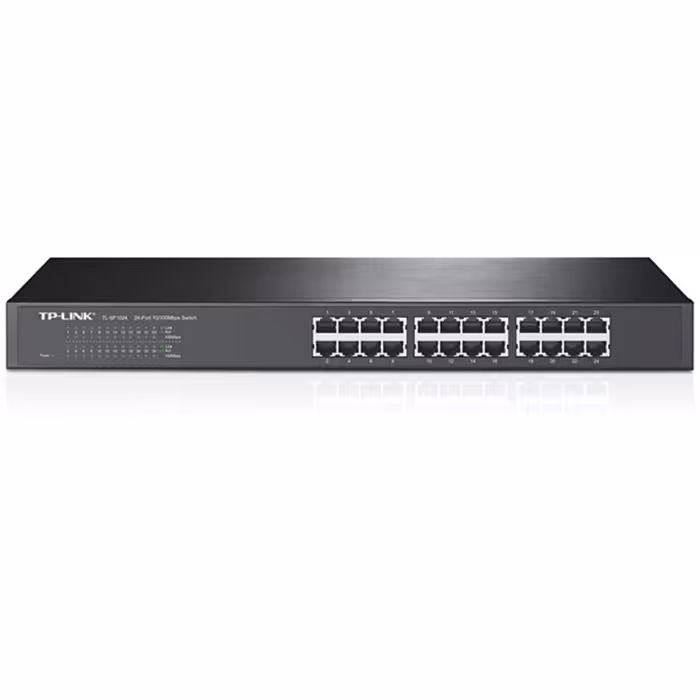 سوییچ 24 پورت مگابیتی و رکمونت تی پی-لینک مدل TL-SF1024