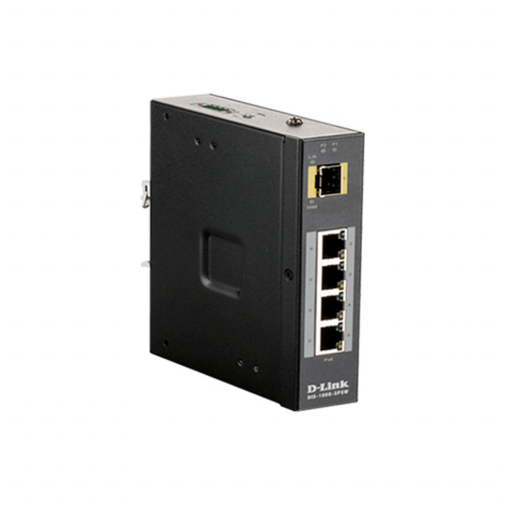 قیمت و خرید سوییچ شبکه 5 پورت 1 پورت SFP با 4 پورت PoE دی لینک مدل DIS-100G-5PSW | نت ران